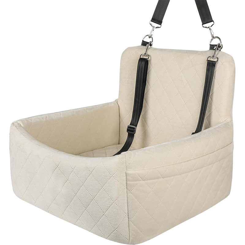 Portable Dog Car Seat – Warm & Secure Travel Bed for Small & Medium Dogs